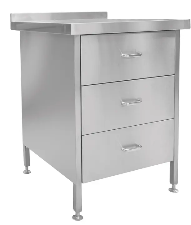 Parry DRAWER3 - Stainless Steel 3 Drawer Unit H900 x W700 x D700