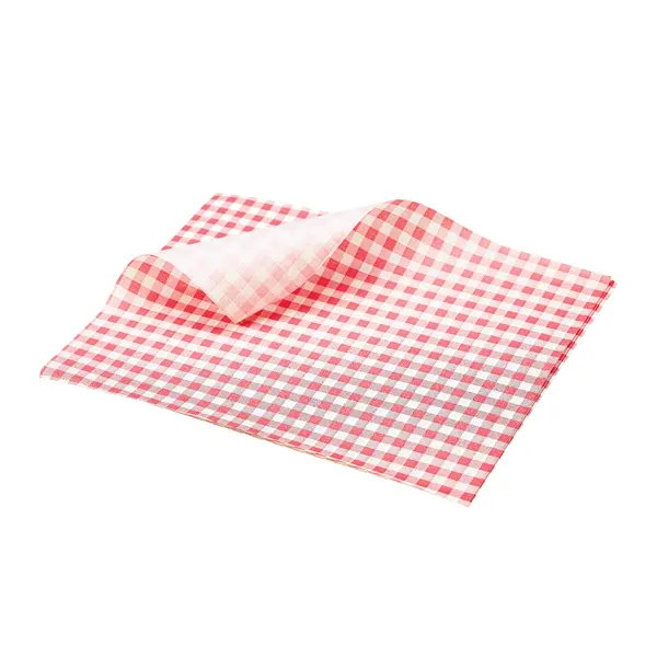 Greaseproof Paper Red Gingham Print 25 x 20cm