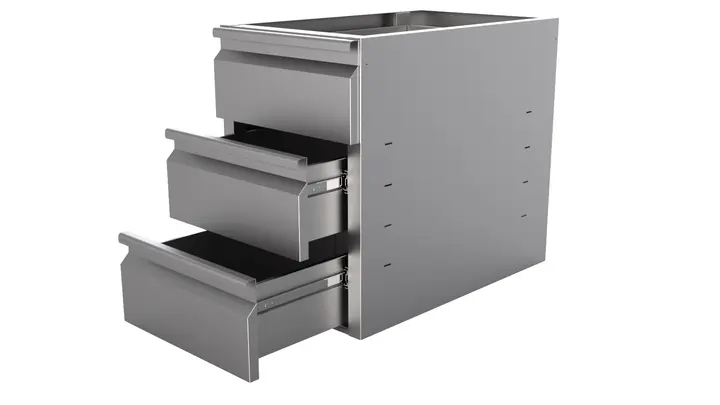 DRAWERSET 3 DRAWERS FOR TABLE 600