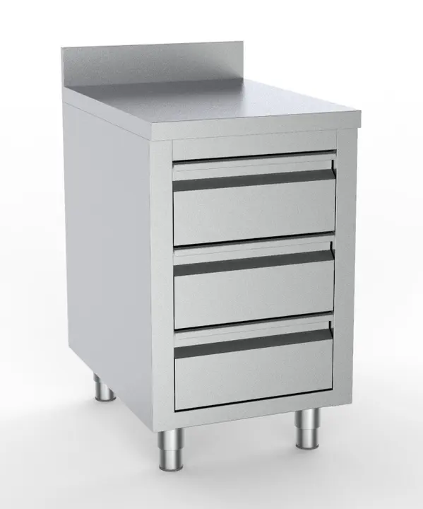 700 WORKTABLE WITH 3 DRAWERS WITH UPSTAND 500