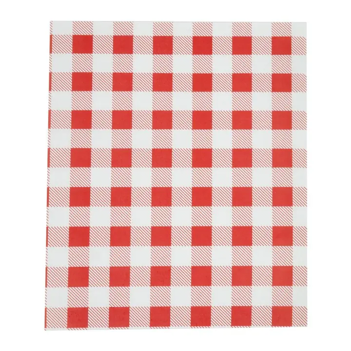 Greaseproof Paper Sheets Red Gingham 310 x 380mm (200 pack)