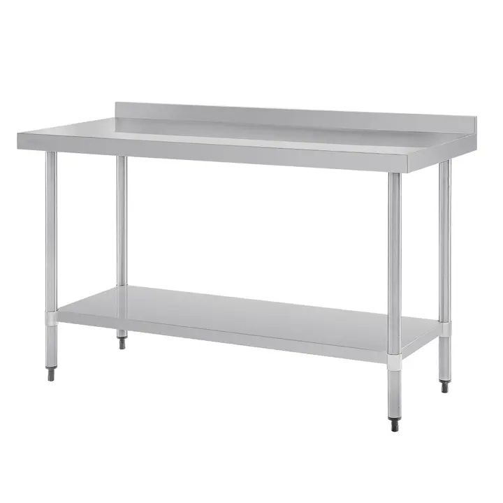 Vogue Stainless Steel Table with Upstand 1500mm
