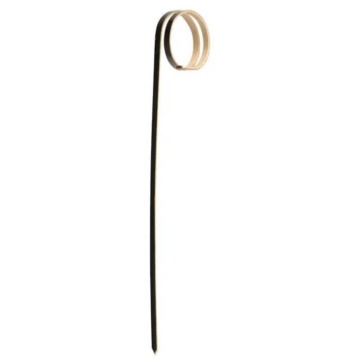 Curly Black Bamboo Skewer 4.75'' X 100