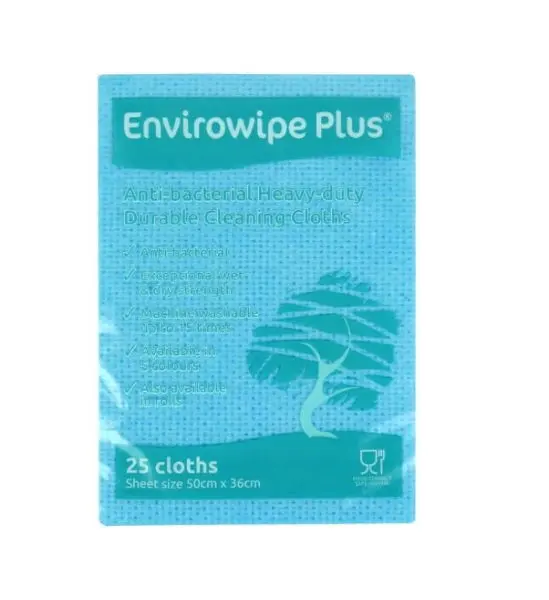 Envirowipe Plus Folded Cleaning Cloths Blue (6x25)
