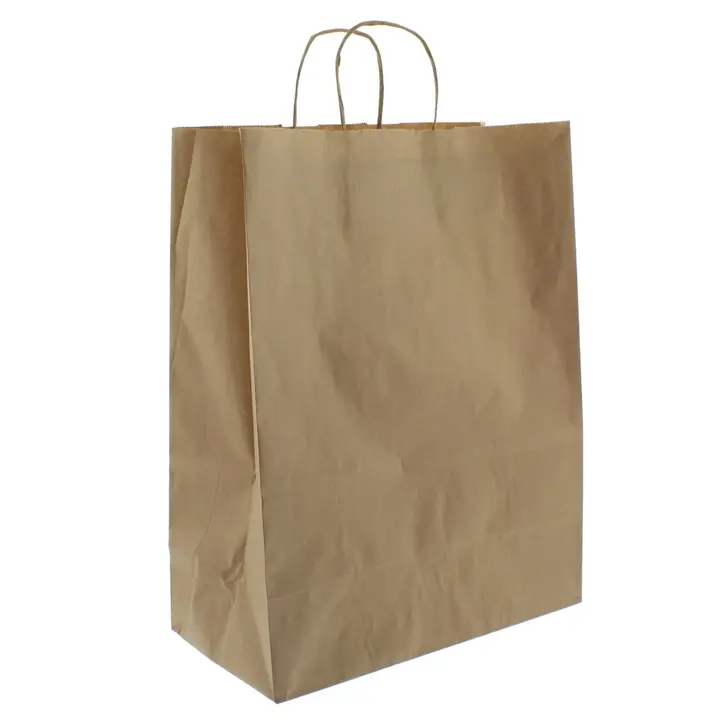 Brown Kraft Paper Bag with Paper Twist Handles 16"x22"x18"