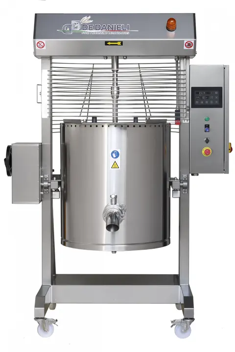 De Danieli C200CSEIA - 200 Ltr Electric High temperature Indirect heat tilting kettle with stirer for medium density products - Touchscreen controls
