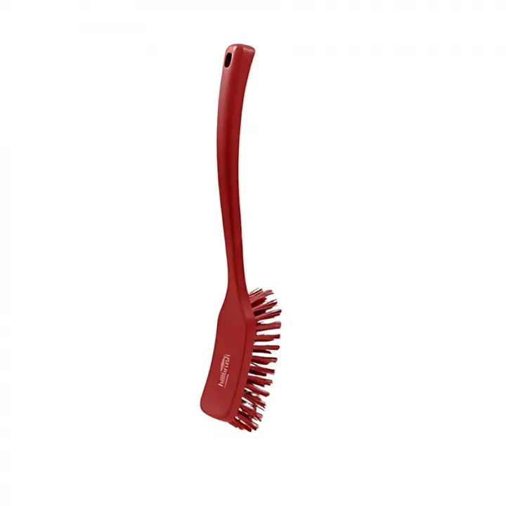 Stiff Handled Brush Long 406mm — Colour: Red