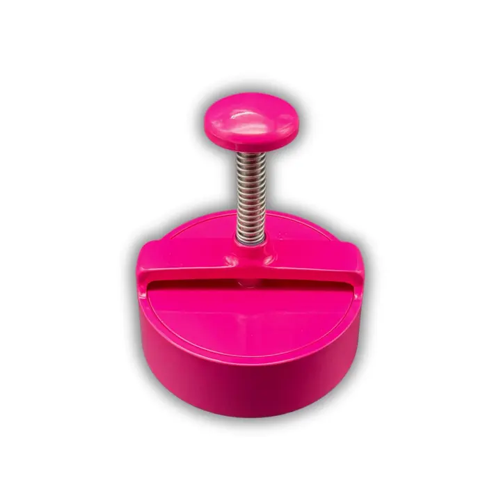 Round Burger Press 5 Inch (125mm) — Colour: Pink