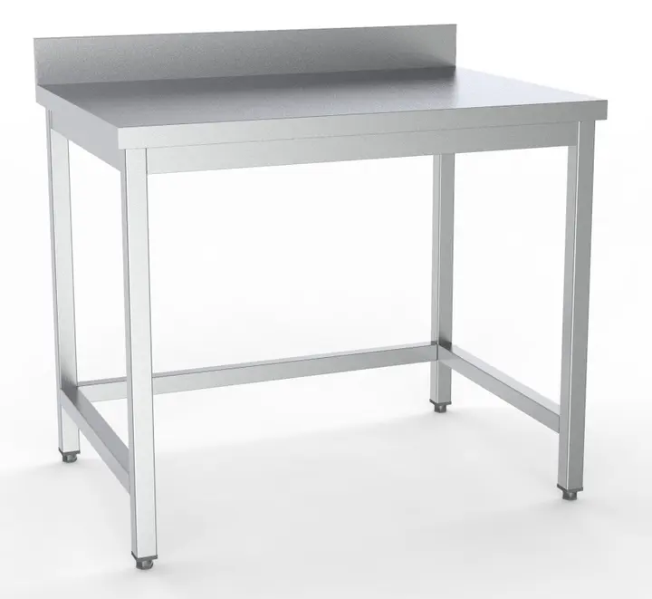 Combisteel 600 mm Open-Frame Worktable with Upstand - 1200 mm
