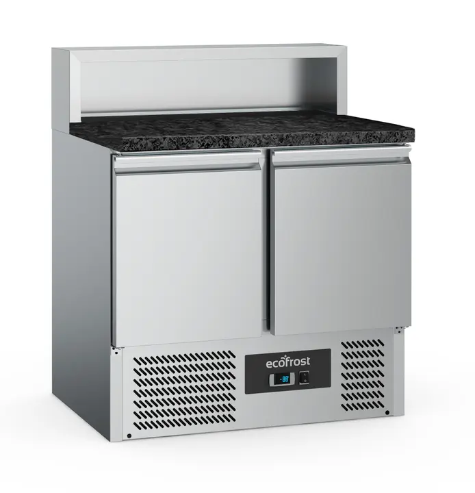 Ecofrost Two-Door Pizza Counter with 5 x 1/6 GN Top - 240 L
