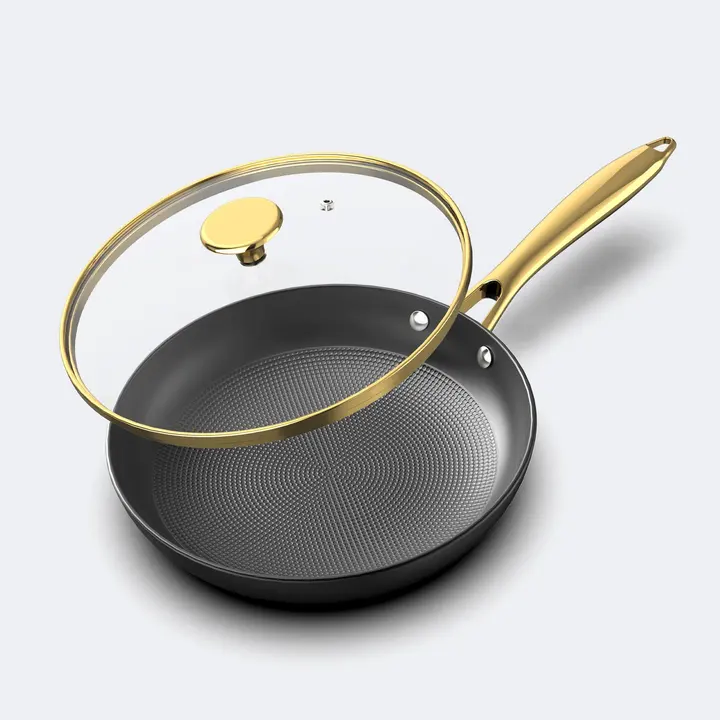 Cast Iron Non-Stick Frying Pan with Lid & Stay Cool Handle 10'' 12'' - 10 inch