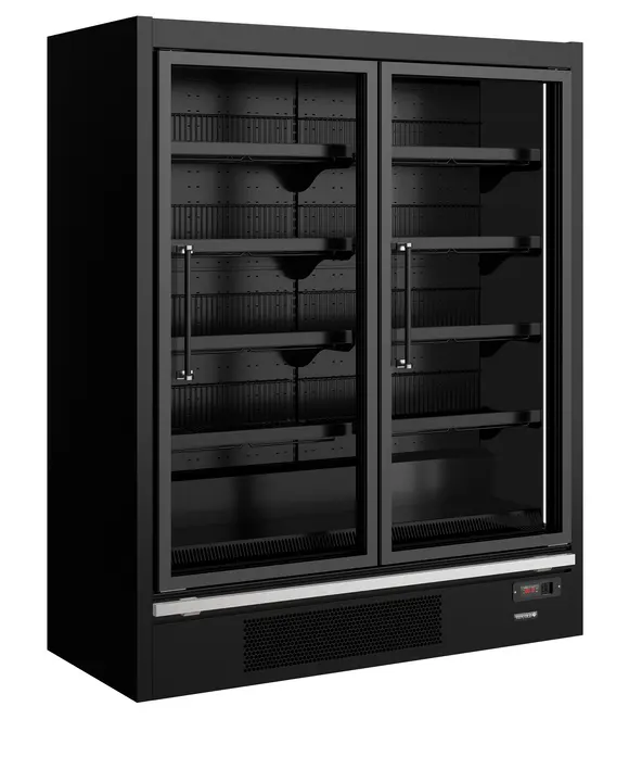 Tefcold Galaxy+ GPF2D Black Glass Door Freezer