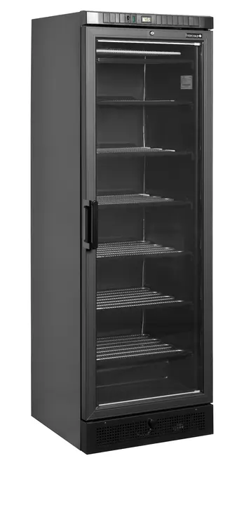 Tefcold UFSC371G Black Glass Door Display Freezer