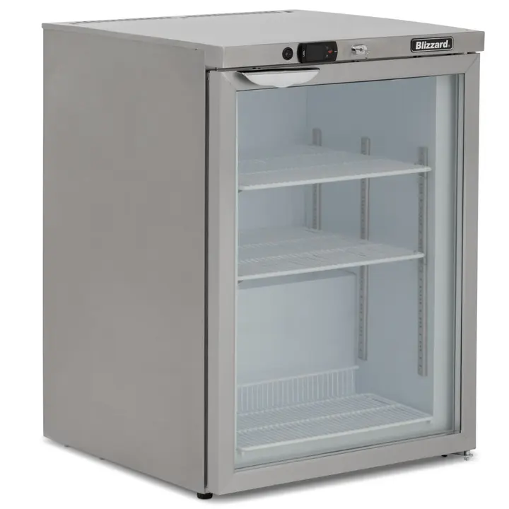 BLIZZARD Single Hinged Glass Door Under Counter Freezer UCF140CR