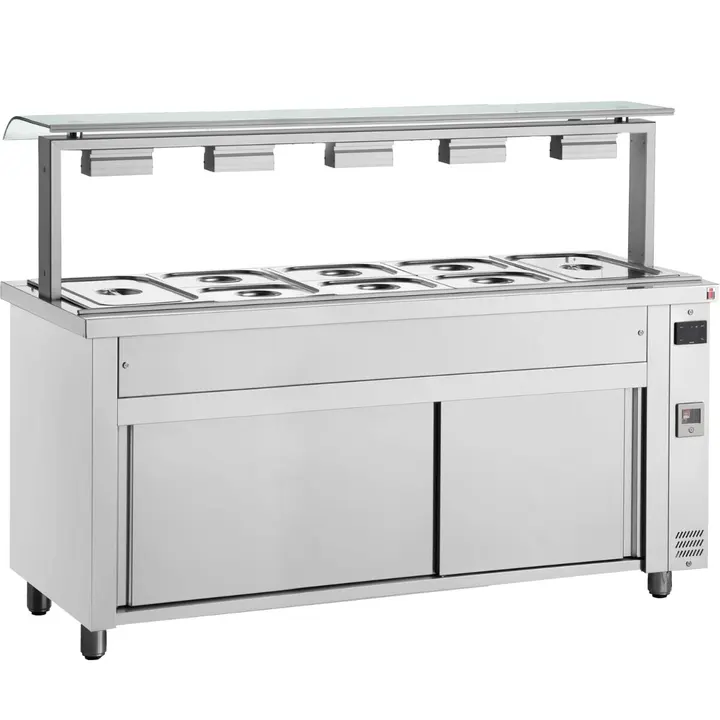 INOMAK Bain marie with sneeze guard 5x GN1/1 MVV718