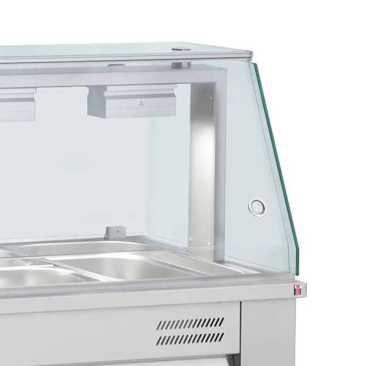 INOMAK Counter Top Bain Marie With Glass Canopy 2x GN1/1 MBV67