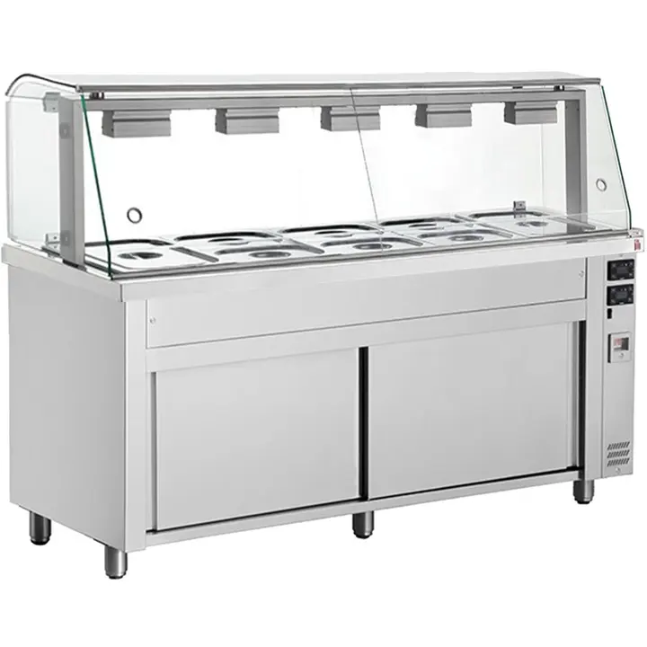 INOMAK Bain Marie With Glass Canopy 5x GN1/1 MFV718