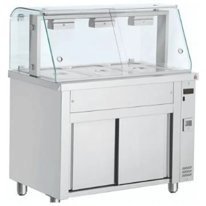 INOMAK Bain Marie With Glass Canopy 3x GN1/1 MFV711