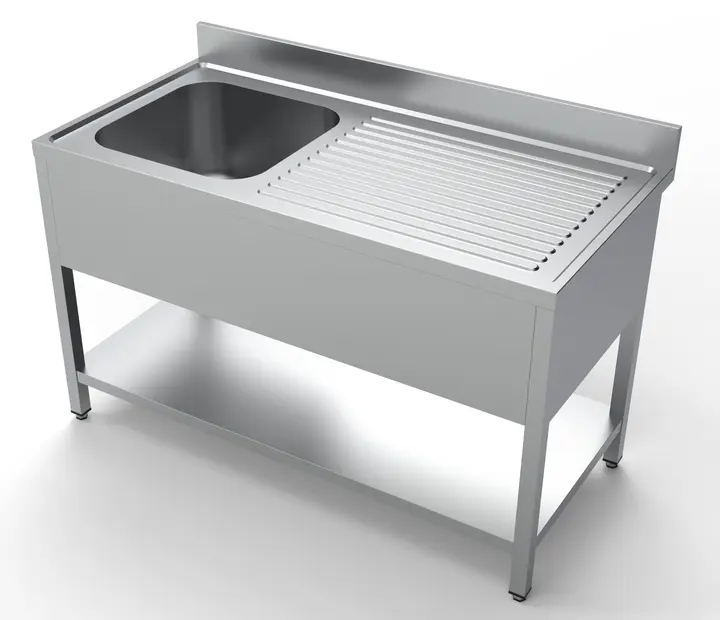 CombiSteel 700 Stainless Steel Sink Unit Shelf 1 Left Sink 1400