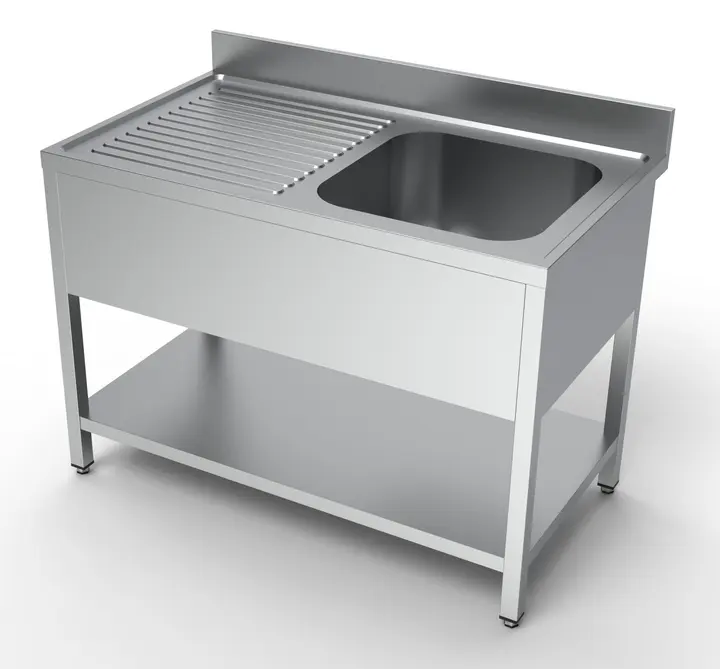 CombISteel 700 Stainless Steel Sink Unit Shelf 1 Right Sink 1200