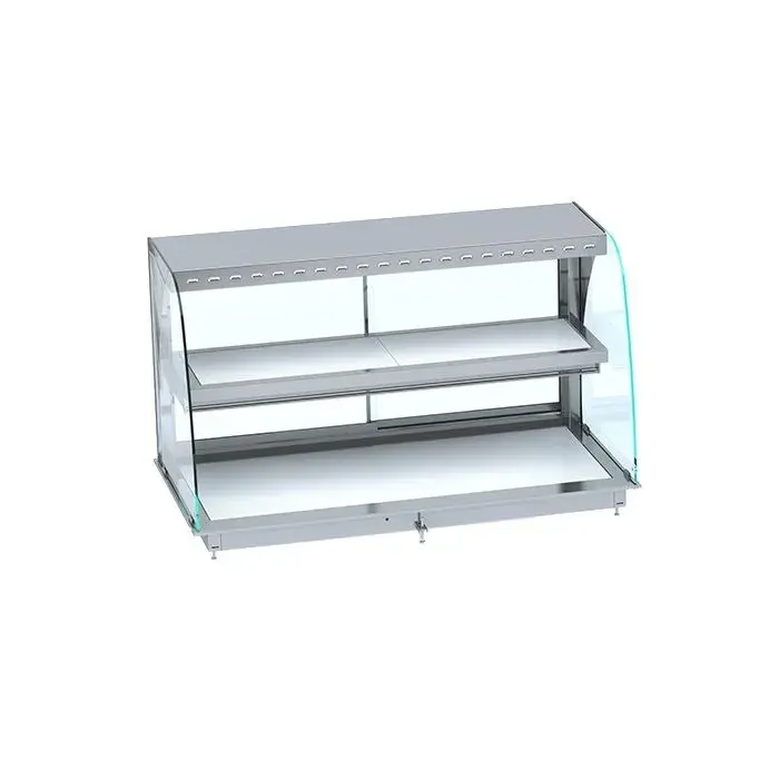 CombiSteel Drop-In Curved Heated Ceramic Display - WHITE 3/1