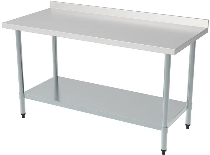 CombiSteel 700 Worktable Bottom Shelf Round Legs Splashback 1800