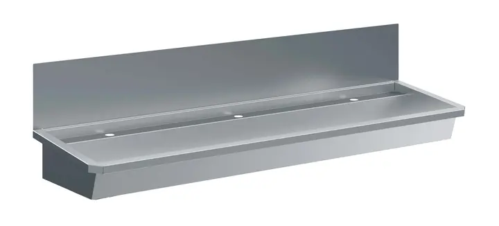 CombiSteel Stainless steel Wash Basin 1 Tap 1800Mm Drain Plug And Splash Shield Included