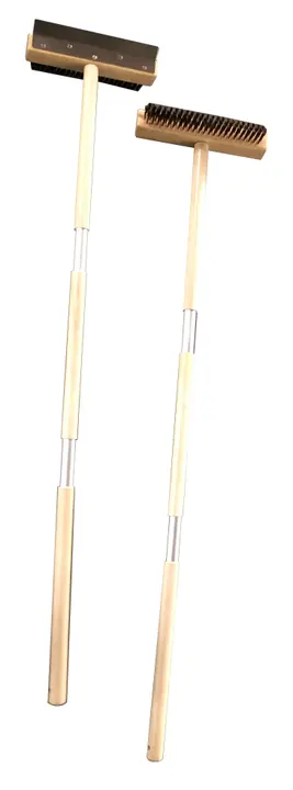 CombiSteel Pizza Oven Brush With Scraper And Wooden Handle 25-120