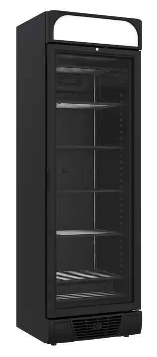 CombiSteel Freezer Single Glass Door Black 382L w/ Light Box